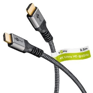 Goobay 64994 High-Speed-HDMI™-Kabel mit Ethernet (4K@60Hz) Kabellänge: 2 m VPE Retail Polybag Mindestbestellmenge 1