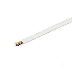 Goobay 50268 Telefonflachkabel 4-adrig, 100 m Rolle, AWG 30, CU (Kupfer) Farbversion: Weiß