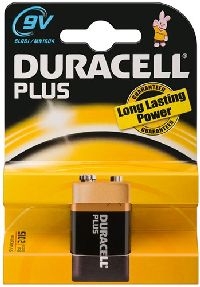 Duracell 48510 Plus Power 6LR61/6LP3146/9V Block (MN1604) - Alkali-Mangan Batterie (Alkaline), 9 V