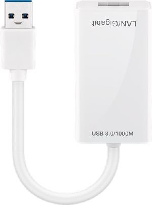 Goobay 95442 USB 3.0 Gigabit Ethernet Netzwerkkonverter, weiß