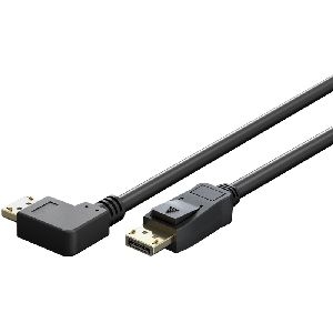 Goobay 77053 DisplayPort™-Kabel 2.0/2.1 gewinkelt VPE Cable Tag Mindestbestellmenge 1