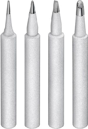 Goobay 51073 Ersatzlötspitzenset für Lötstation EP5 oder Lötkolben, 4 verschiedene Spitzen VPE Retail Box Mindestbestellmenge 1