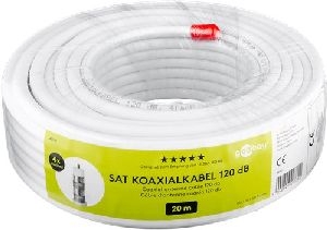 Goobay 49761 120 dB SAT-Koaxialkabel, 4x geschirmt VPE Cable ring-coil Mindestbestellmenge 1