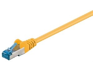 Goobay 94134 CAT 6A Patchkabel, S/FTP (PiMF), gelb VPE Bulk Mindestbestellmenge 1