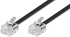 Goobay 50317 Telefonkabel (Modularkabel), schwarz Kabellänge: 3 m