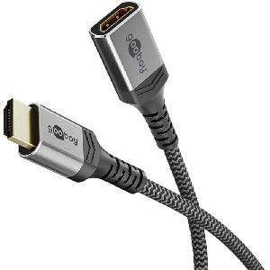 Goobay 79108 Ultra High-Speed HDMI™-Verlängerungskabel VPE Retail Polybag Mindestbestellmenge 1
