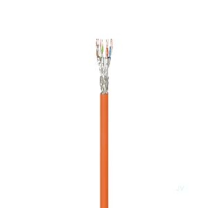 Goobay 91889 CAT 7A Netzwerkkabel, S/FTP (PiMF), orange VPE wooden drum Mindestbestellmenge 1