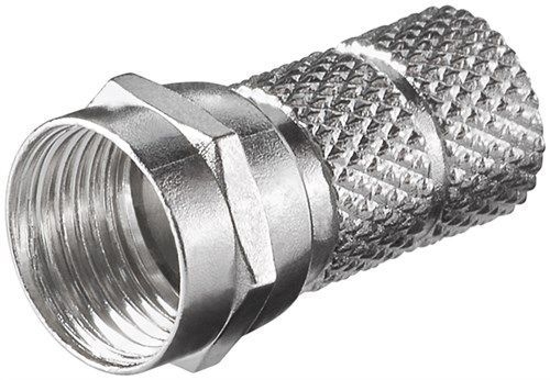 Goobay 51853 Aufdreh-F-Stecker 6,5 mm VPE Bulk Mindestbestellmenge 100