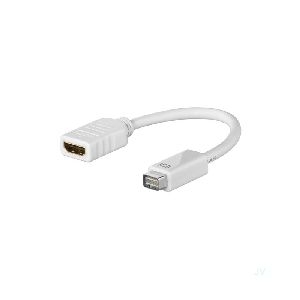 Goobay 51745 Mini DVI/HDMI™-Adapterkabel, 0.1 m, Weiß - Mini-DVI-Stecker > HDMI™-Buchse (Typ A)