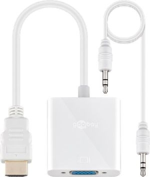 Goobay 51758 HDMI™/VGA-Adapter, vernickelt Farbversion: Weiß