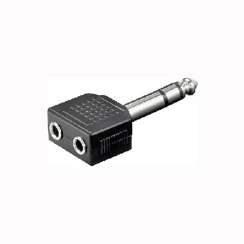 Goobay 11103 Kopfhörer-Adapter, AUX-Klinke 6,35mm zu 2x 3,5mm VPE Bulk Mindestbestellmenge 10