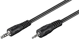 Goobay 50459 Audio Adapterkabel AUX, 3,5 mm zu 2,5 mm Stereo, 2 m, Schwarz - Klinke 3,5 mm Stecker (