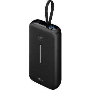 Goobay 76252 Powerbank 20.000 mAh mit integriertem USB-C™-Kabel VPE Retail Box Mindestbestellmenge 1
