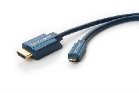 Clicktronic 70326 HDMI™-auf-Micro-HDMI™-Kabel verbindet TVs und Monitore z. B. mit Mobilgeräten wie Tablets, Digitalkameras oder Camcorder