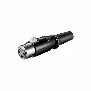Goobay 11680 Mikrofonkupplung, XLR-Buchse (3-Pin), 3 Pin, Schwarz - mit geschraubter Zugentlastung