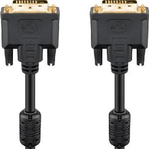 Goobay 34213 DVI-D Full HD Kabel Dual Link, vergoldet VPE Retail Polybag Mindestbestellmenge 1