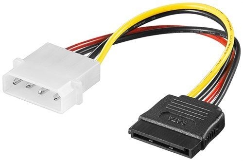 Goobay 50674 PC-Stromkabel/Stromadapter, 5.25-Stecker zu SATA VPE Bulk Mindestbestellmenge 1
