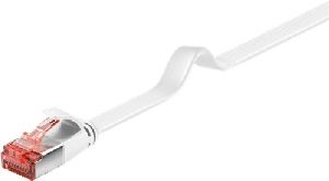 Goobay 94923 CAT 6 Flach-Patchkabel, U/FTP, weiß Kabellänge: 20 m