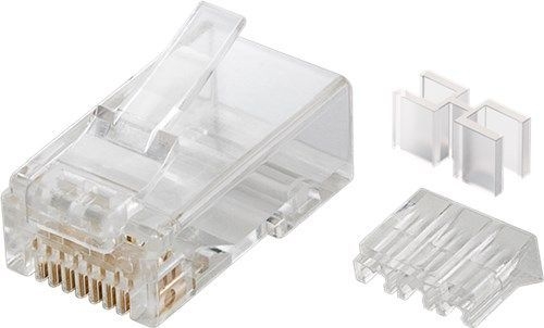 Goobay 72501 RJ45 Stecker, CAT 6A UTP ungeschirmt VPE Bulk Mindestbestellmenge 10