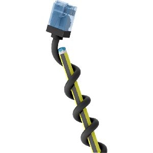 Goobay 74230 Ultraflexibles CAT 6A Patchkabel, slim, U/UTP, schwarz Kabellänge: 0.15 m
