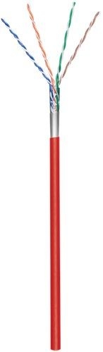 Goobay 93269 CAT 5e Netzwerkkabel, F/UTP, 100 m, rot Farbversion: Rot
