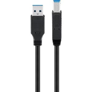 Goobay 95721 USB-A-auf-USB-B-Kabel, 0,25 m, schwarz VPE Bulk Mindestbestellmenge 1