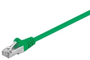 Goobay 68619 CAT 5e Patchkabel, F/UTP, grün Kabellänge: 0.25 m