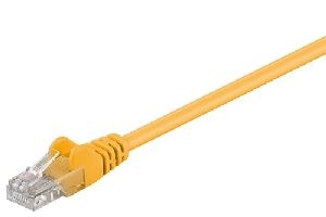 Goobay 68386 CAT 5e Patchkabel, U/UTP, gelb VPE Cable Tag Mindestbestellmenge 1