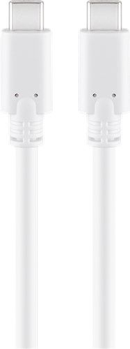 Goobay 67194 USB-C™-Kabel, 1 m, weiß VPE Cable Tag Mindestbestellmenge 1