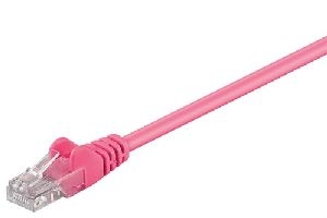 Goobay 95200 CAT 5e Patchkabel, U/UTP, magenta Kabellänge: 0.25 m