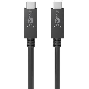 Goobay 49254 USB-C™-Kabel, 1 m, schwarz VPE Retail Polybag Mindestbestellmenge 1