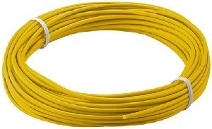 Goobay 55041 Kupferlitze isoliert, 10 m, gelb, Gelb - einadriges Kupferkabel, mehrdrähtig (18x 0,1 m