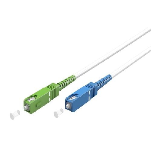 Goobay 59622 Glasfaserkabel (FTTH), Singlemode (OS2) White, (Simplex), 10 m VPE Bulk Mindestbestellmenge 1