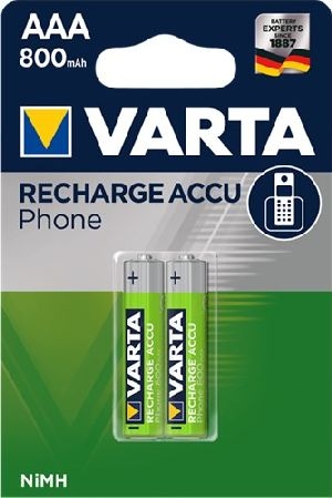 Varta 48094 AAA (Micro)/HR03 (58398) Akku - 800 mAh, 2 Stk. im Blister VPE Retail Blister Mindestbestellmenge 1