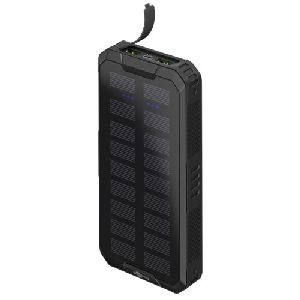 Goobay 53934 Outdoor Schnelllade-Powerbank mit Solar 20.000 mAh (USB-C™ PD, QC 3.0) : VPE Retail Box Mindestbestellmenge 1