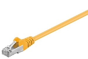 Goobay 68617 CAT 5e Patchkabel, F/UTP, gelb Kabellänge: 0.25 m