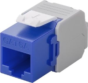 Goobay 90688 Keystone Modul RJ45 CAT 6A, UTP Farbversion: Blau