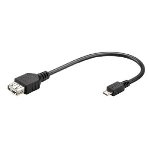 Goobay 95194 USB Micro-B / USB A OTG High-Speed Adapter für den Anschluss von Ladekabeln