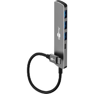 Goobay 79158 Slim 4-Port USB-Hub, USB-C™ auf USB-C™/USB-A, 5 Gbit/s VPE Retail Box Mindestbestellmenge 1