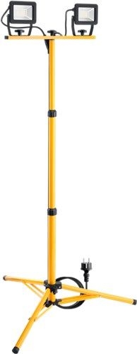 Goobay 57845 LED-Baustrahler mit Teleskopstativ, 2x 20 W :