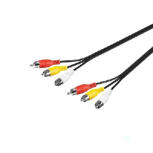Goobay 50770 Composite Audio-Video-Verbindungskabel, 3x Cinch VPE Cable Tag Mindestbestellmenge 1