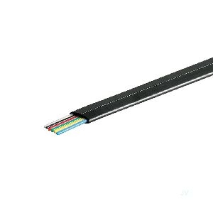 Goobay 50254 Telefonflachkabel 6-adrig, 100 m Rolle, AWG 30, CU (Kupfer) Farbversion: Schwarz