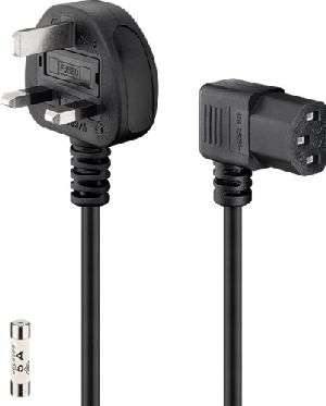 Goobay 45767 UK-Geräteanschlusskabel, 2 m, Schwarz Kabellänge: 2 m