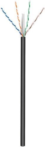 Goobay 77625 CAT 6 Outdoor Netzwerkkabel, U/UTP, schwarz VPE Cable ring-coil Mindestbestellmenge 1