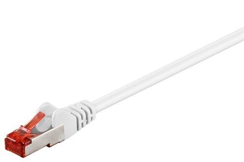 Goobay 95471 CAT 6 Patchkabel, S/FTP (PiMF), weiß VPE Cable Tag Mindestbestellmenge 1