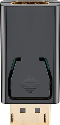 Goobay 61719 DisplayPort auf HDMI™-Adapter 1.1, vergoldet, Schwarz - DisplayPort-Stecker > HDMI™-Buc