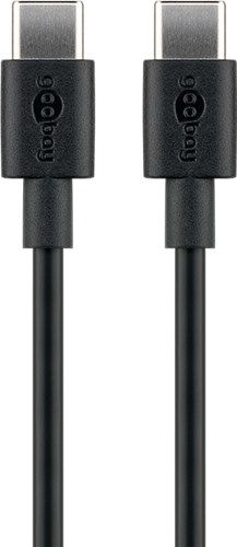 Goobay 66316 USB-C™ Lade- und Synchronisationskabel Kabellänge: 0.5 m schwarz