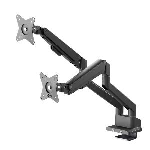 Goobay 70814 Doppel-Monitorhalterung mit Gasdruckfeder, schwarz