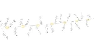 Goobay 57948 10er LED-Silberdraht-Lichterkette "Schneeflocken" :