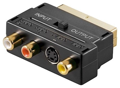 Goobay 50499 Scart Adapter (IN/OUT) vergoldet VPE Bulk Mindestbestellmenge 1